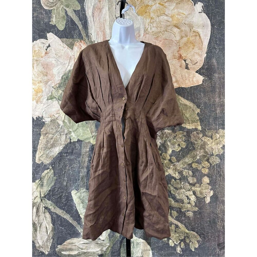 New Anthropologie The Tobie Button-Front Pleated … - image 5